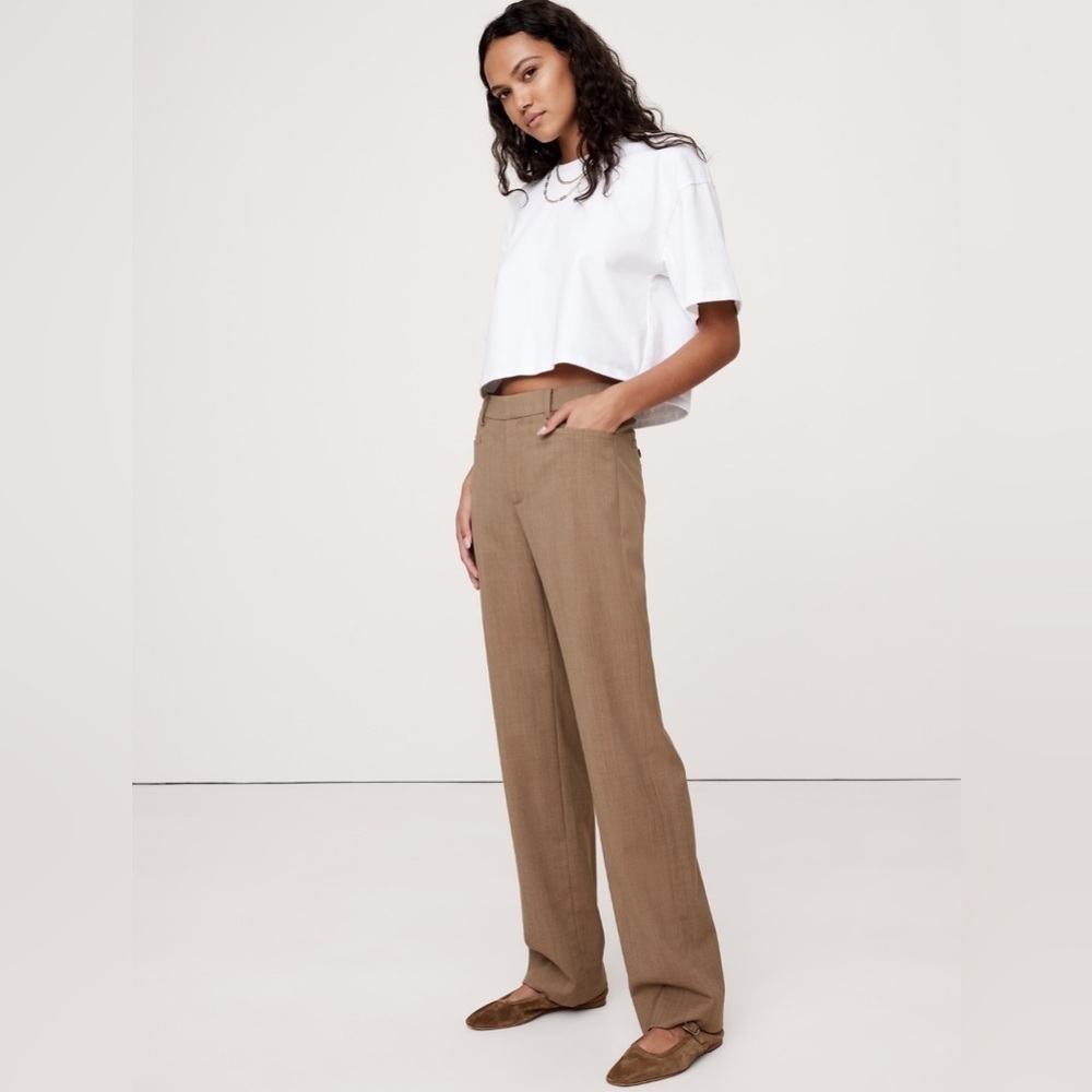 NWT! Banana Republic Camel Siena Straight Wool Pant 444813 📀1️⃣0️⃣